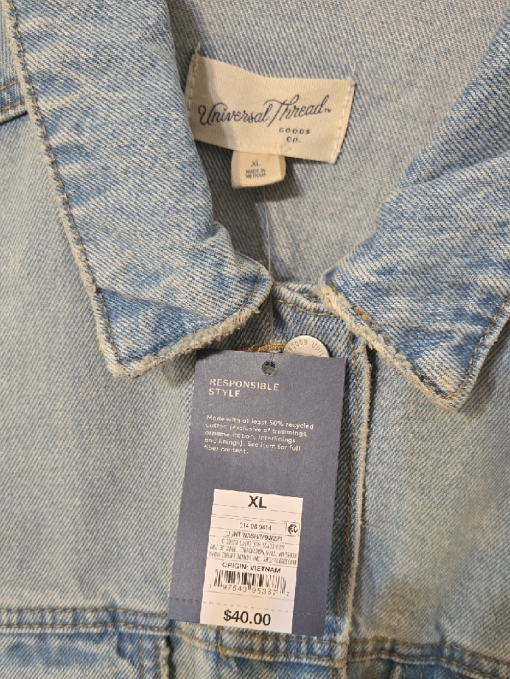 Universal Thread Light Blue Denim Jean Jacket - Picture 9 of 9